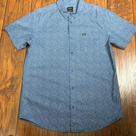 Rvca Other - RVCA Blue Short Sleeve Button Down Shirt
